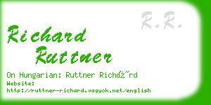 richard ruttner business card